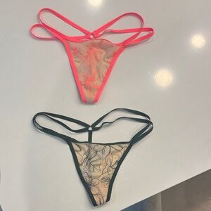 Set of 2 Aerie g string mesh thongs never worn
